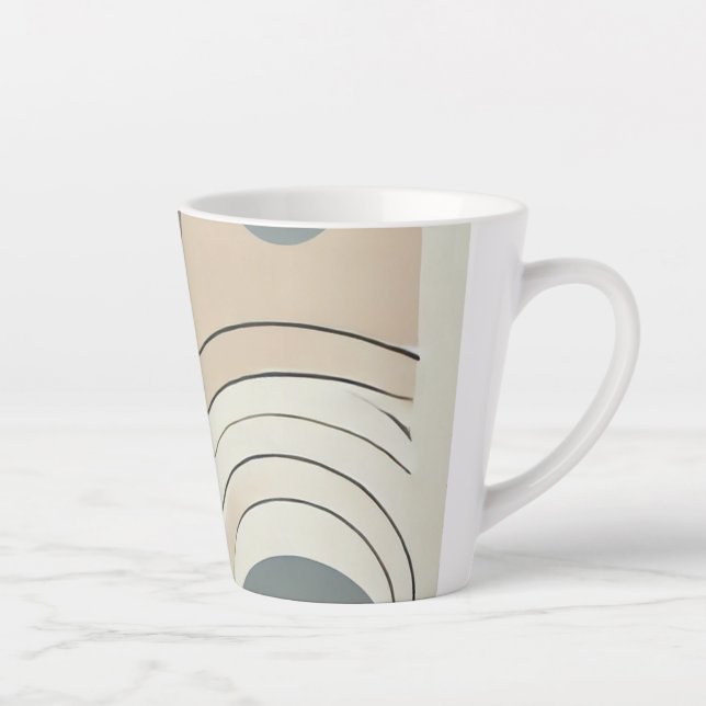 Minimalist Abstract Latte Mug (Right)