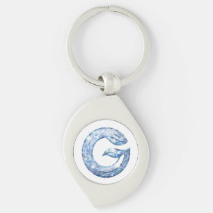 Minimalist Abstract Letter G – Modern Geometric De Keychain