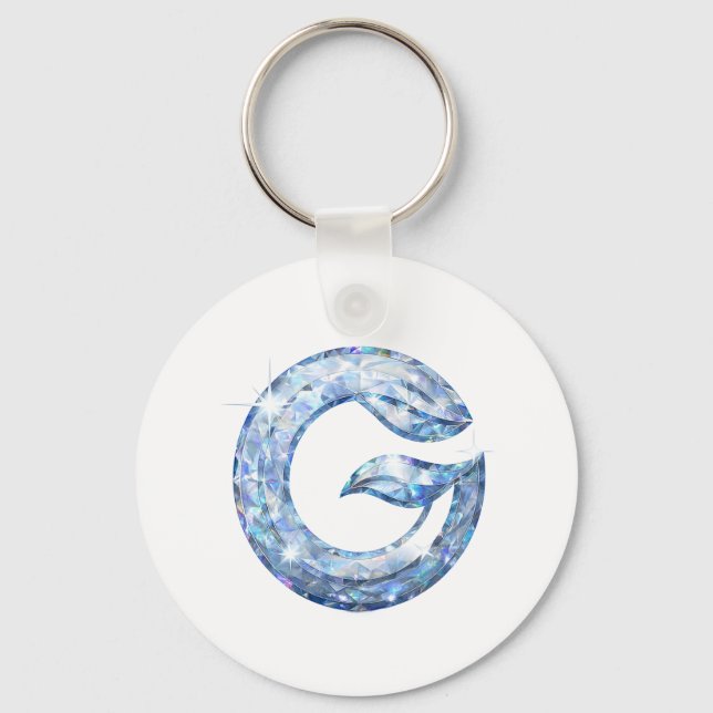 Minimalist Abstract Letter G – Modern Geometric De Keychain (Front)