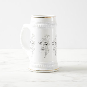 Minimalist Abstract Line Art Coffee Mug