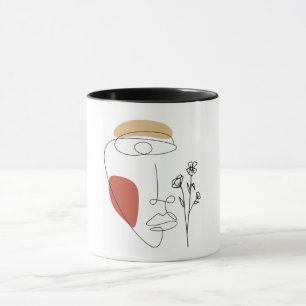 Minimalist Abstract Line Art Mug 