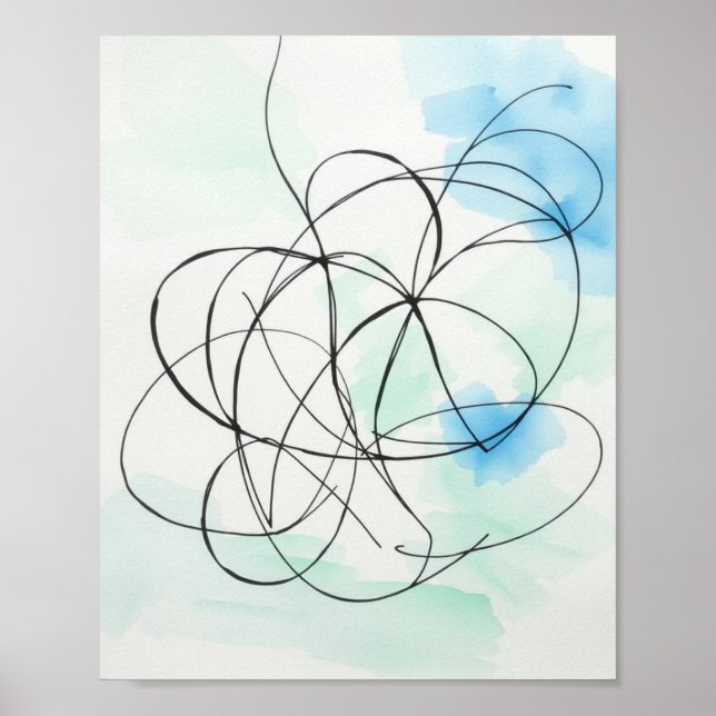 Minimalist Abstract Line Drawing Prints  (Front)