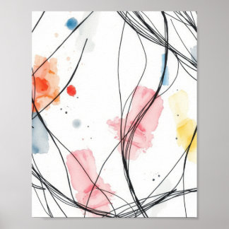 Minimalist Abstract Line Drawing Prints 