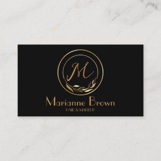 Minimalist Abstract Modern Black  Business Card