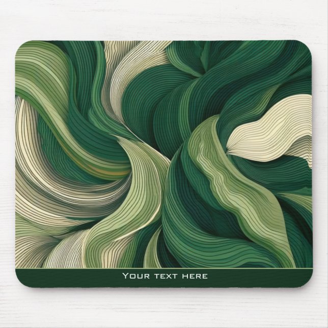 Minimalist Abstract Nature Earthy Green Botanical Mouse Pad (Front)