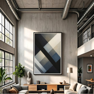 Minimalist Abstract Neutral Tones Poster