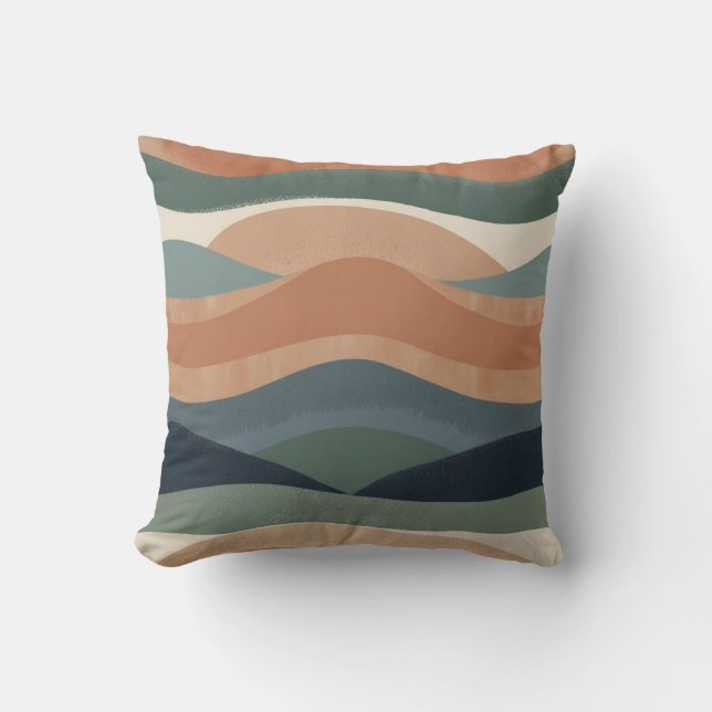 Minimalist Abstract Pastel Pillow – Scandinavian  (Front)