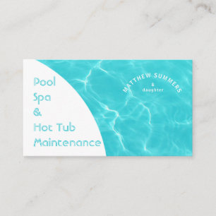Minimalist Abstract Pool Water Ripples    Business Card