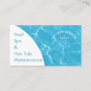 Minimalist Abstract Pool Water Ripples Business Card