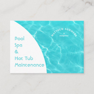 Minimalist Abstract Pool Water Ripples Mighty Business Card
