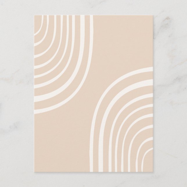 Minimalist Abstract Rainbows #shapes #geometric Postcard (Front)