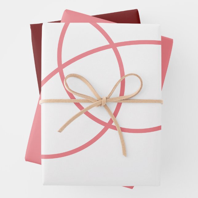 Minimalist abstract simple geometric  wrapping paper sheet (In situ)