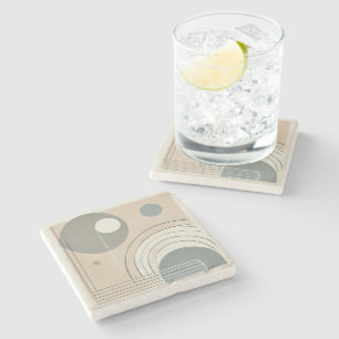 Minimalist Abstract Stone Coaster