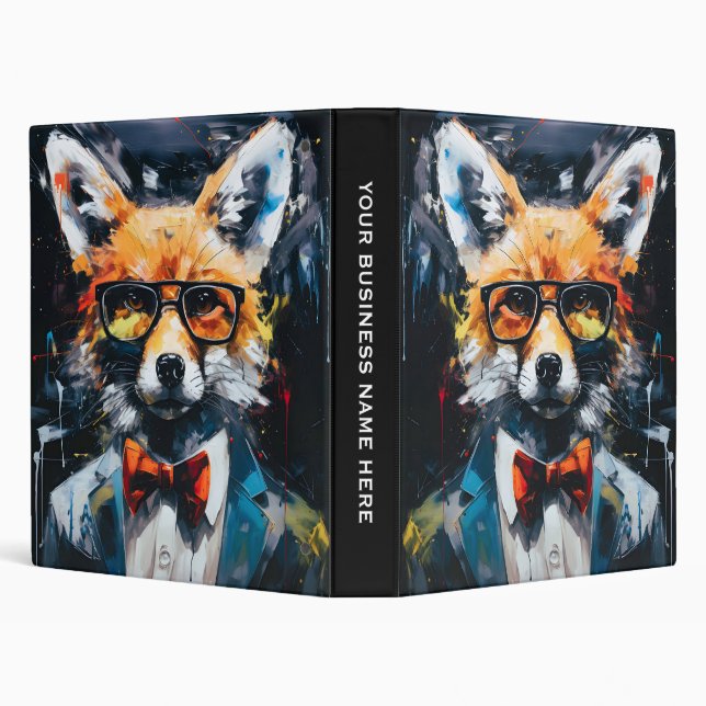 Minimalist Abstract Suited Fox Binder (Background)