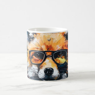 Minimalist Abstract Suited Fox Coffee Mug