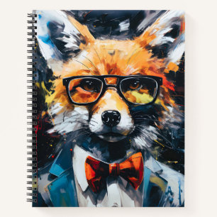 Minimalist Abstract Suited Fox Notebook