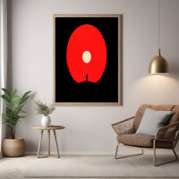 Minimalist Abstract Sunset Silhouette Art