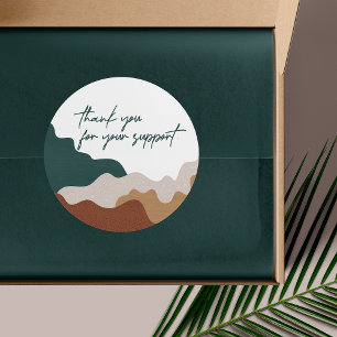 Minimalist Abstract Thank You Classic Round Sticke Sticker