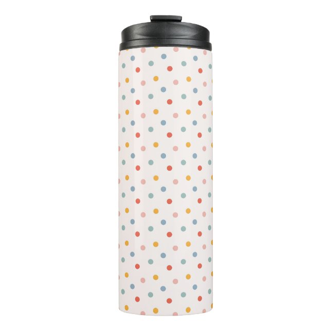 Minimalist Abstract Tiny Spots Pastel Earth Tones  Thermal Tumbler (Front)