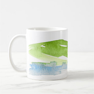 Minimalist Abstract Watercolor Hills 3 Coffee Mug