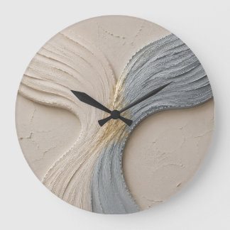 Minimalist Abstract Wave Clock