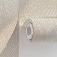 Minimalist Abstract Waves Beige & White