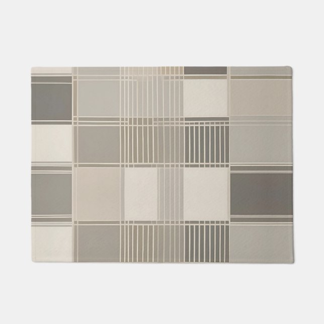 "Minimalist Abstract with Geometric Pattern Doormat (Front)