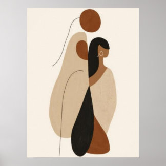 Minimalist Abstract Woman Wall Art | Scandinavian