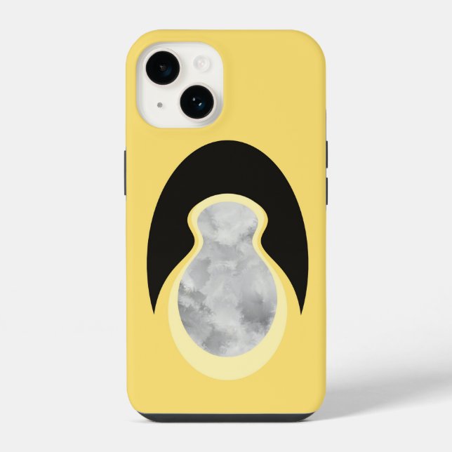 Minimalist Abstract Yellow Cloud-Seed iPhone Case (Back)
