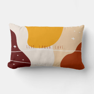 Minimalist Abstract Yellow Orange Lumbar Pillow