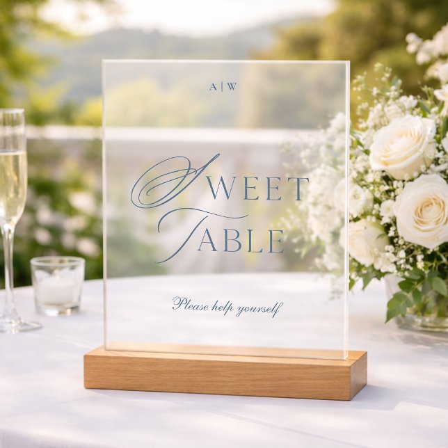 Minimalist Acrylic Sweet Table Wedding Sign (Creator Uploaded)