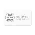 Minimalist add your logo black white monogram hair