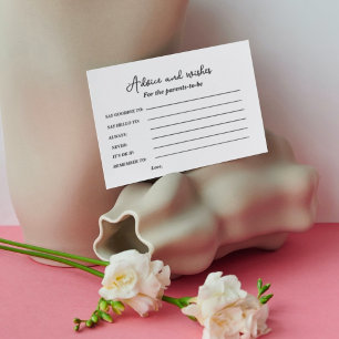 Minimalist Advice and wishes for the parent-to-be  Card