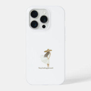Minimalist Aesthetic Line Art Woman Keep Looking iPhone 15 Pro Case