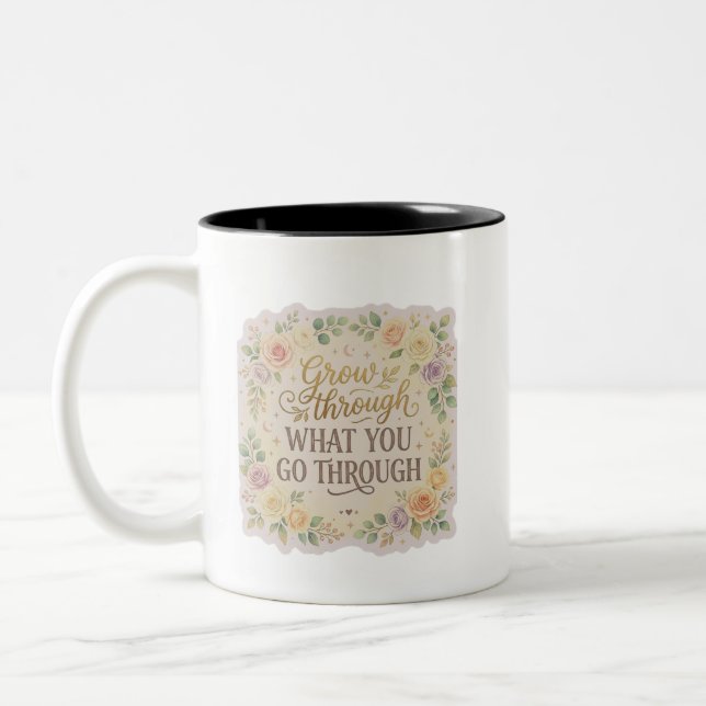 Minimalist Aesthetic Quote Coffee Mug (Left)