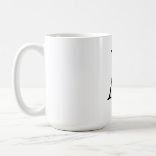 Minimalist AK Monogram Coffee Mug (Left)