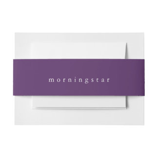 Minimalist Amethyst Purple Invitation Belly Band