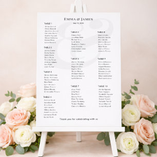 Minimalist Ampersand Wedding 10 Seating Chart