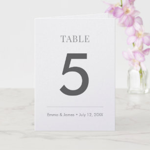 Minimalist Ampersand Wedding Folded Table Number
