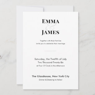 Minimalist Ampersand Wedding Invitation QR Code
