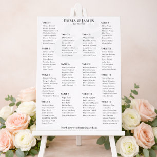 Minimalist Ampersand Wedding Seating Chart 14