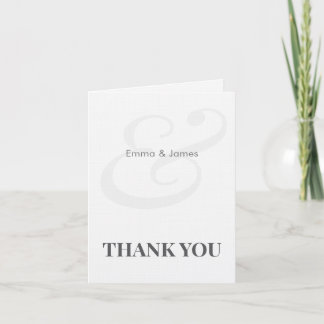 Minimalist Ampersand Wedding | Thank You Card