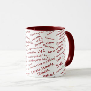 Minimalist Anatomy Pattern Medical Professional Mu Mug