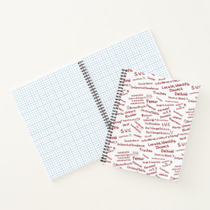 Minimalist Anatomy Pattern-Medical Student Spiral Notebook