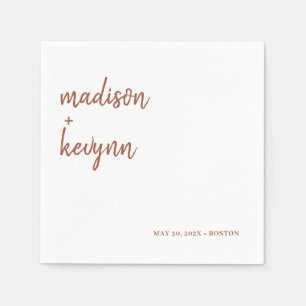  Minimalist and Chic Terracotta   Wedding Napkins