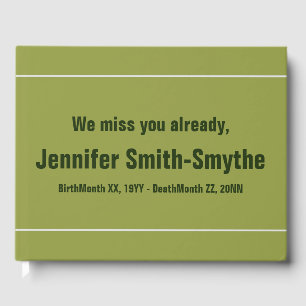 Minimalist and Elegant Funeral/Memorial Guestbook