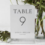 Minimalist And Elegant Wedding Table Number<br><div class="desc">These minimalist wedding table numbers are a stylish and practical addition to your wedding reception. The clean and simple design features a delicate font and plenty of white space, creating a sophisticated and timeless look that will impress your guests. Make your wedding reception a seamless and stylish affair with these...</div>