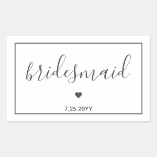Minimalist and Elegant Will you be my bridesmaid Sticker