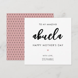 Minimalist and Modern Abuela Grandma Mother's Day Card