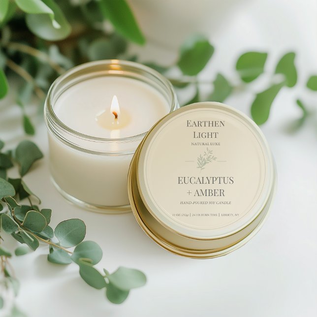 Minimalist and Modern Botanical Candle Label  (Creator Uploaded)